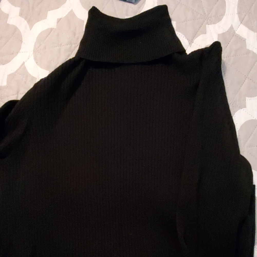 Black turtleneck sweater